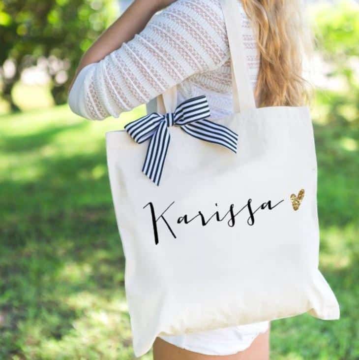 Canvas bag hot sale with name